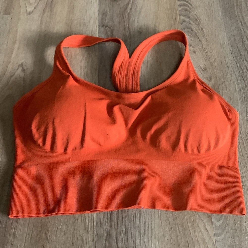 Seamless Orange Sports Bra